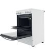 Indesit IS67V5KHW 60cm Single Oven Electric Cooker with Ceramic Hob - White