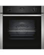 Neff B1ACE4HN0B 59.4cm Built In Electric CircoTherm Single Oven - BLACK/STEEL