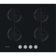 Indesit ING61TBK 59cm Gas Hob - Black