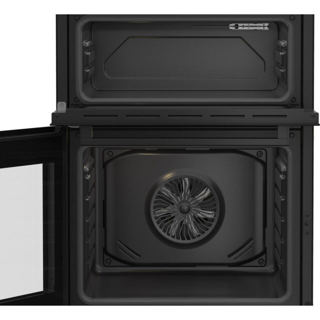 Beko EDC6731K 60cm Double Oven Electric Cooker with Vitroceramic Hob - Black
