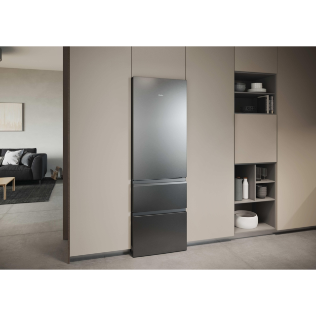 Haier HTR3618DNMG 60/40 Combi Fridge Freezer Black