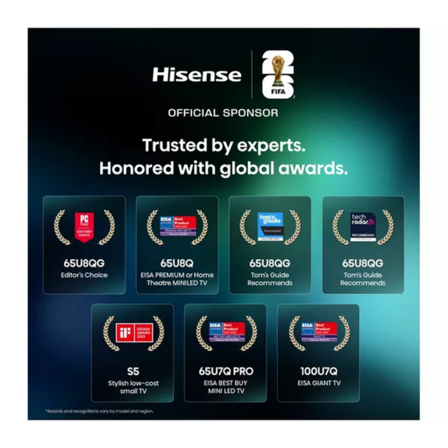Hisense 100E7STUK PRO 100inch 4K QLED 144Hz TV Grey