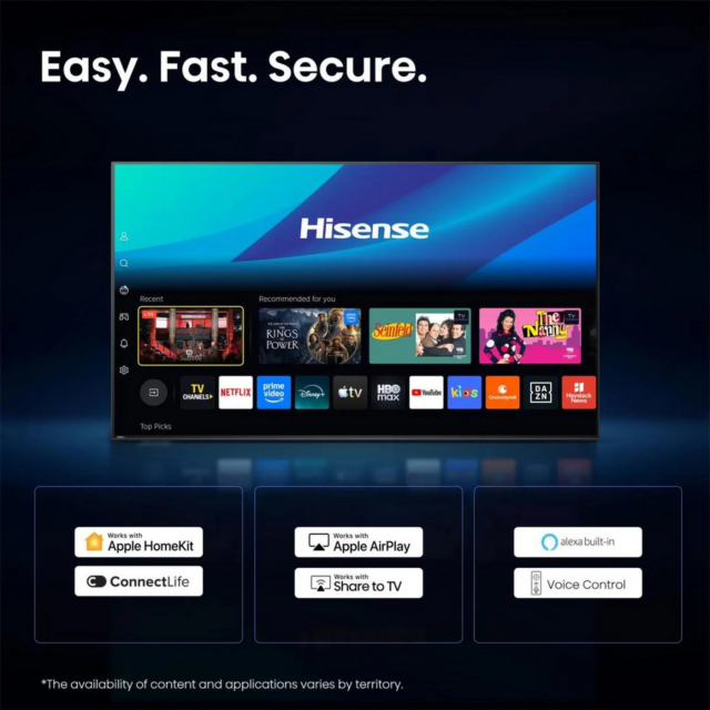 Hisense 55A6STUK 55inch 4K Ultra HD AI Smart TV Black