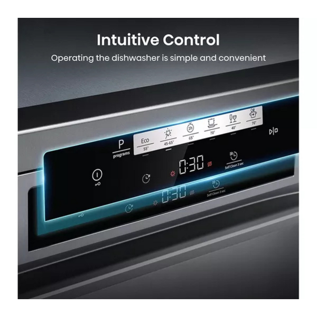 Hisense HS642D90XUK Dishwasher 14 Place Settings Steel