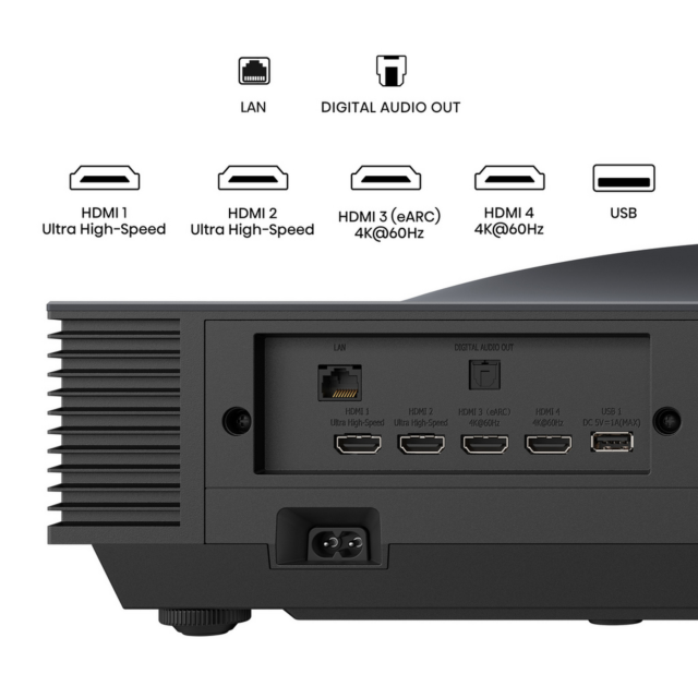 Hisense PX4TUKPRO Projector Silver Black Model