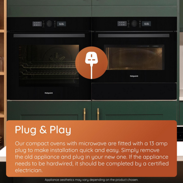 Hotpoint HOI68PT1SBUKC 59.5cm Built-in Electric Oven Black