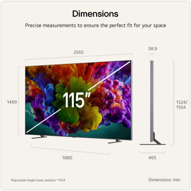 LG 115QNED93B6 115inch 4K QNED evo AI Smart TV