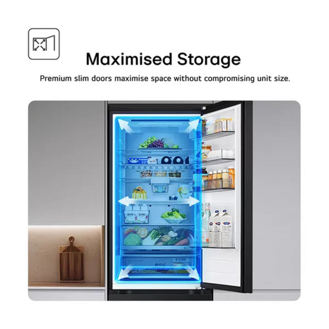LG Fit & Max GBFSJ10DEP 60/40 Fridge Freezer Matte Black