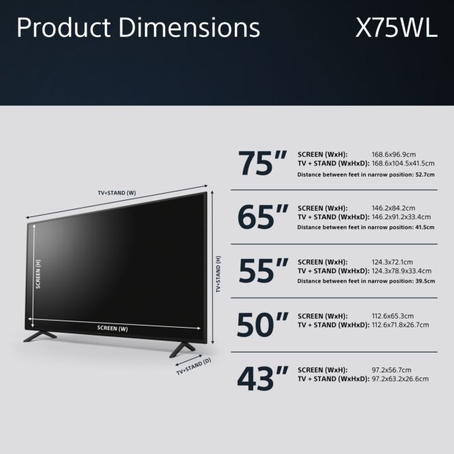 Sony KD55X75WLU 55inch4K UHD HDR Google Smart TV