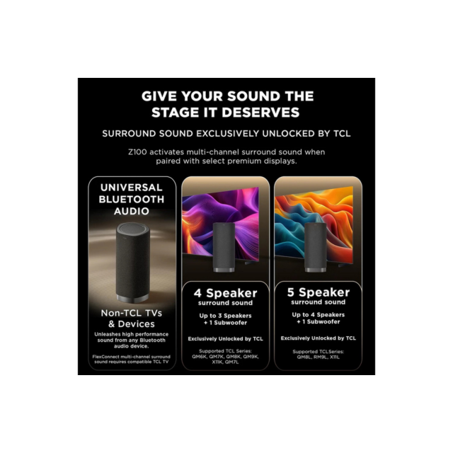 TCL Z100-UK Wireless Dolby Atmos Speaker Black