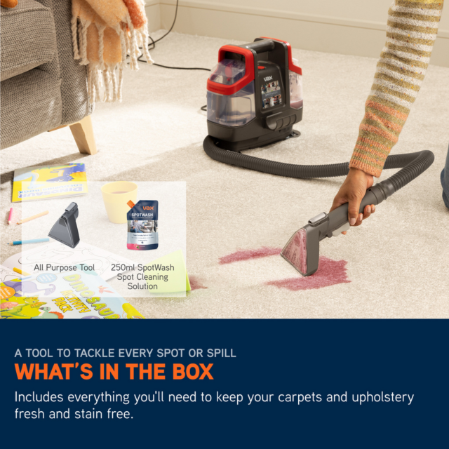 VAX CDSW-MCXS SpotWash Mini Grey Red Compact Cleaner