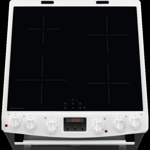 Zanussi ZCI66280WA 60cm Double Oven Electric Cooker with Ceramic Hob - White